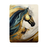 front view of personalized iPad case with pencil holder and Horses design