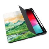 personalized iPad case with pencil holder and Landscape design - swap