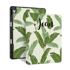 iPad Trifold Case - Green Leaves