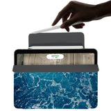  the VistaCase Personalized iPad Slim Fit Case with Ocean design,  The case includes built-in storage and a cutout for easy magnetic attachment of your Pencil, ensuring it's always within reach.