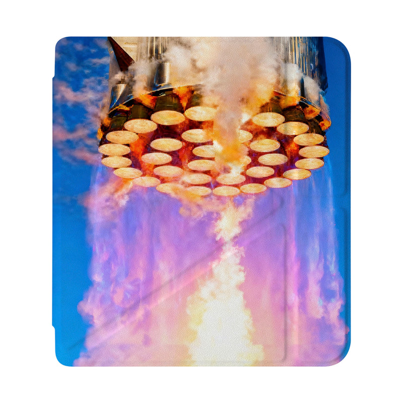 front view of personalized Kobo case with Elon Musk SpaceX design