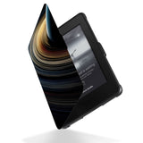 Reinforced rubber bumpers on the corners to protect your Kindle Paperwhite kindle case with Universe design