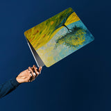 personalized microsoft laptop case features a lightweight two-piece design and Tree Painting print