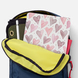 iPad SeeThru Casd with Love Design has Secure closure