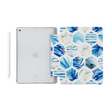 iPad SeeThru Casd with Geometric Flower Design Fully compatible with the Apple Pencil