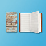 the front top view of midori style traveler's notebook with Wood design