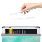 Vista Case iPad Premium Case with Abstract Watercolor Splash Design has an integrated holder for Apple Pencil so you never have to leave your extra tech behind. - swap