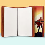 the front top view of midori style traveler's notebook with Father Day design