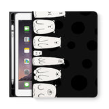 frontview of personalized iPad folio case with 3 design