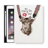 frontview of personalized iPad folio case with 08 design