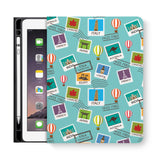 frontview of personalized iPad folio case with 3 design