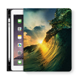 frontview of personalized iPad folio case with 3 design