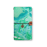 the front top view of midori style traveler's notebook with 6 design