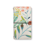 the front top view of midori style traveler's notebook with 1 design