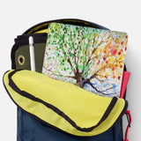 iPad SeeThru Casd with Watercolor Flower Design has Secure closure